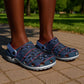 Basotho Blanket Clogs Shoes Lesotho Motlatsi Seanamarena Heritage - Blue - African Pride