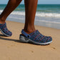 Basotho Blanket Clogs Shoes Lesotho Motlatsi Seanamarena Heritage - Blue - African Pride