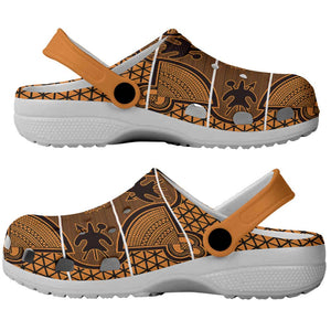 Basotho Blanket Clogs Shoes Lesotho Seanamarena Heritage - Orange - African Pride
