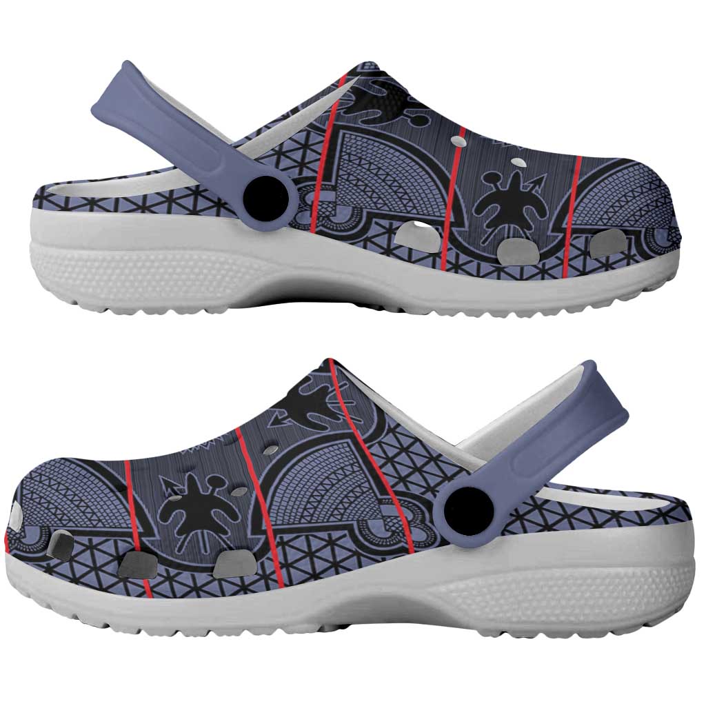 Basotho Blanket Clogs Shoes Lesotho Seanamarena Heritage - Serenity - African Pride