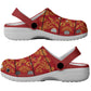 Basotho Blanket Clogs Shoes Lesotho Seanamarena Kharetsa Royal Red - African Pride