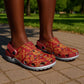 Basotho Blanket Clogs Shoes Lesotho Seanamarena Kharetsa Royal Red - African Pride