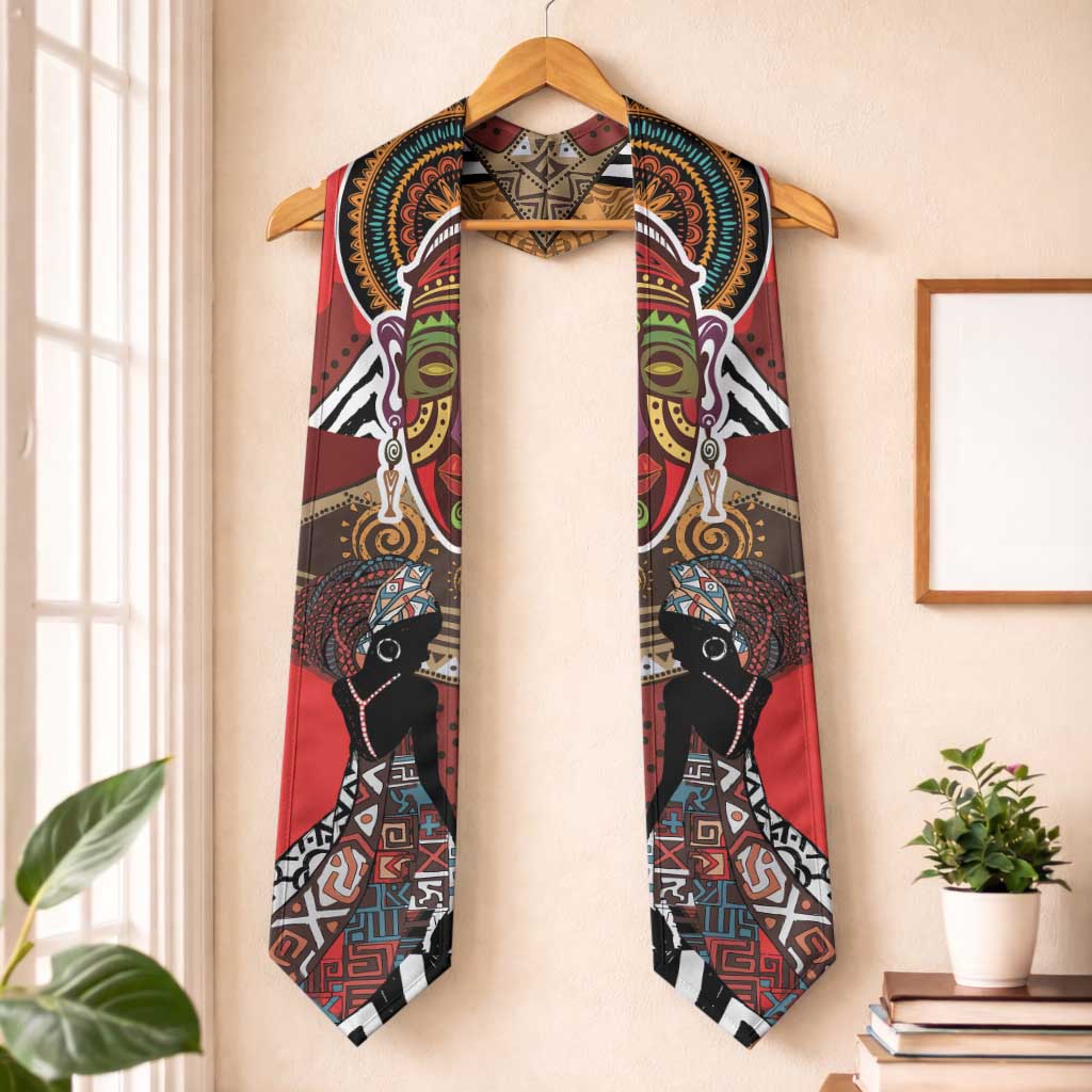 Beautiful African Women Ethnic Motifs Graduation Stole