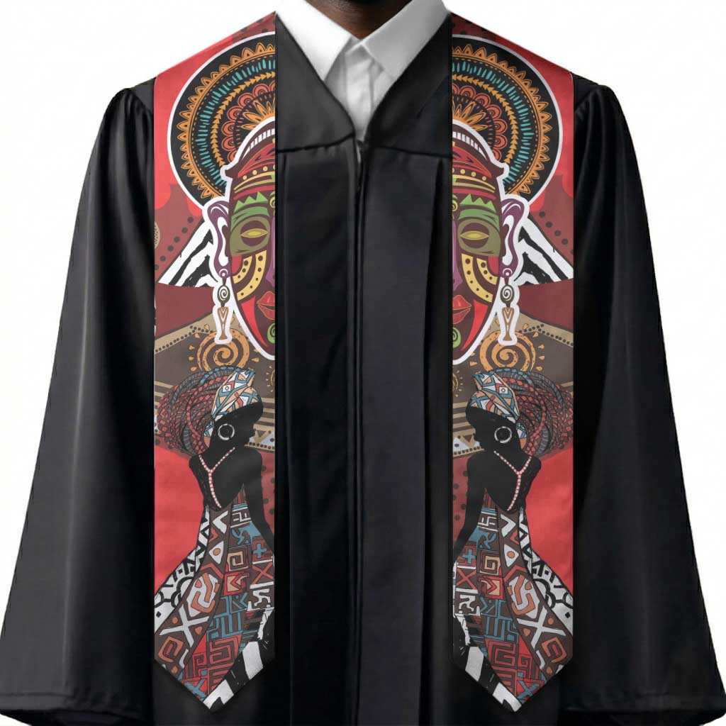 Beautiful African Women Ethnic Motifs Graduation Stole
