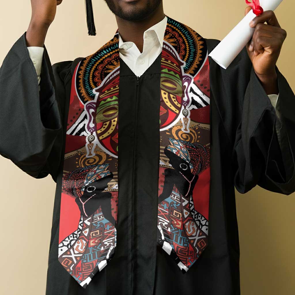 Beautiful African Women Ethnic Motifs Graduation Stole