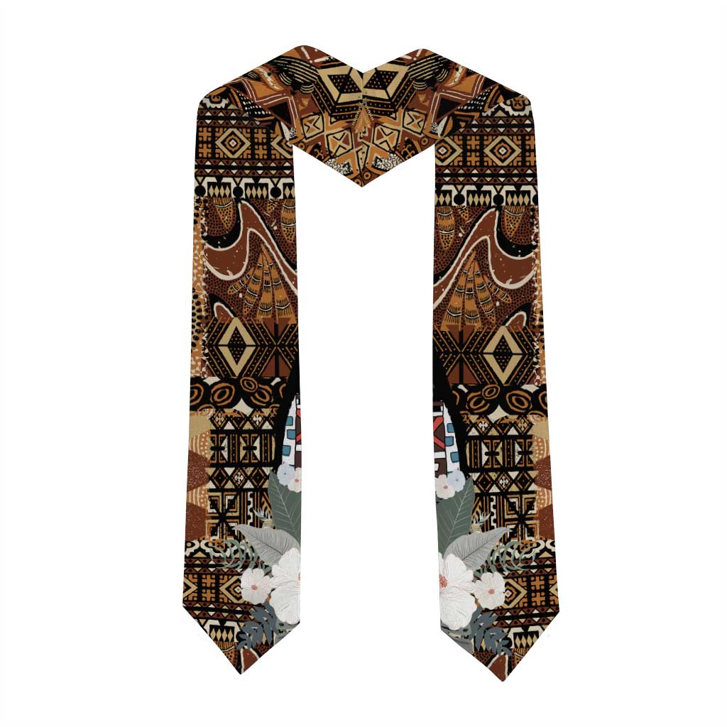 Beautiful Black Woman Graduation Stole African Tribal Pattern
