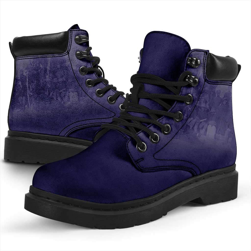 Buffalo Soldier All Season Boots African American Heroes - Navy Blue - African Pride