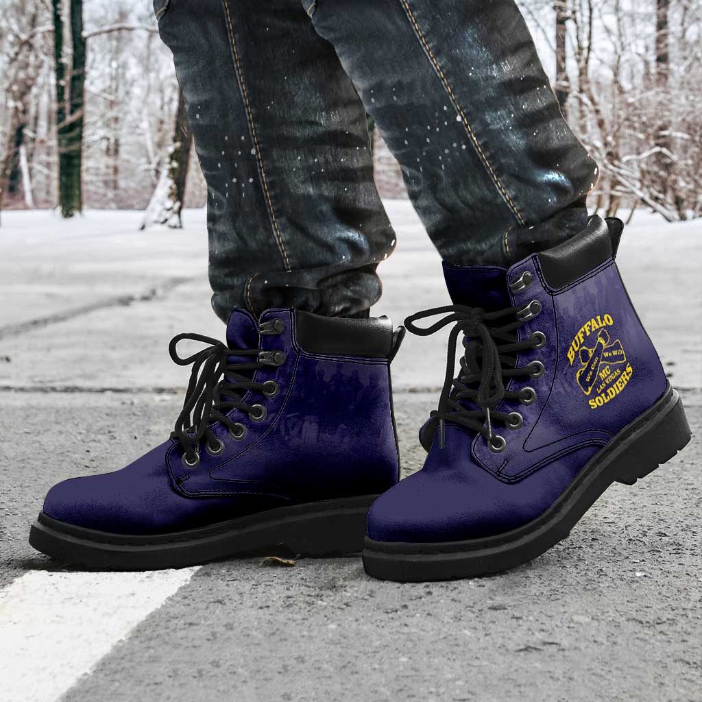 Buffalo Soldier All Season Boots African American Heroes - Navy Blue - African Pride