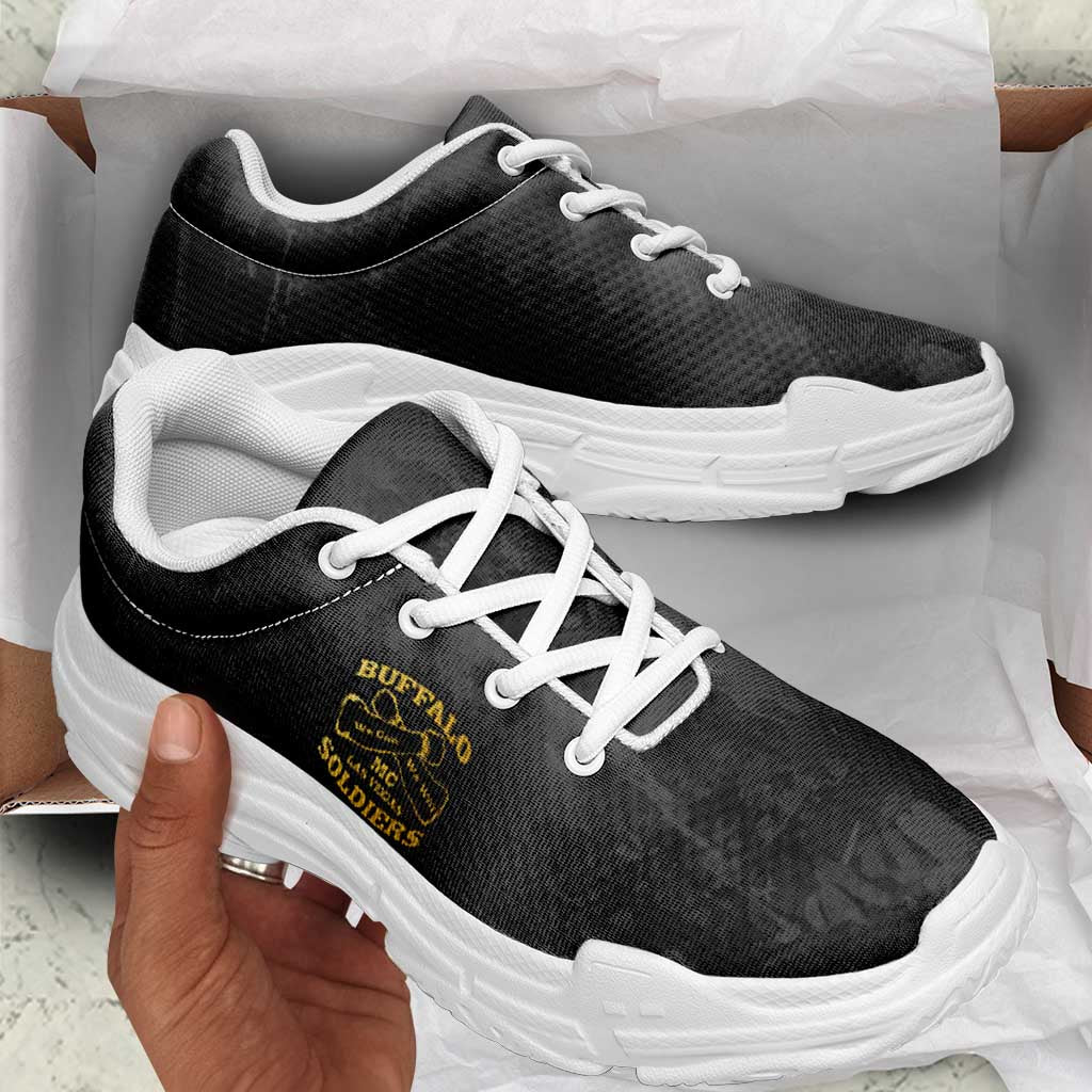 Buffalo Soldier Chunky Sneakers African American Heroes - Black - African Pride