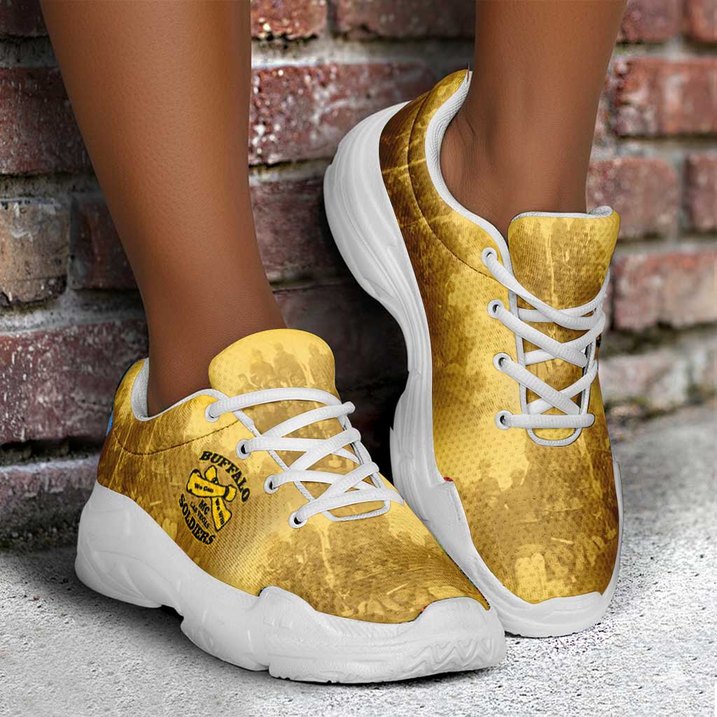 Buffalo Soldier Chunky Sneakers African American Heroes - Yellow - African Pride
