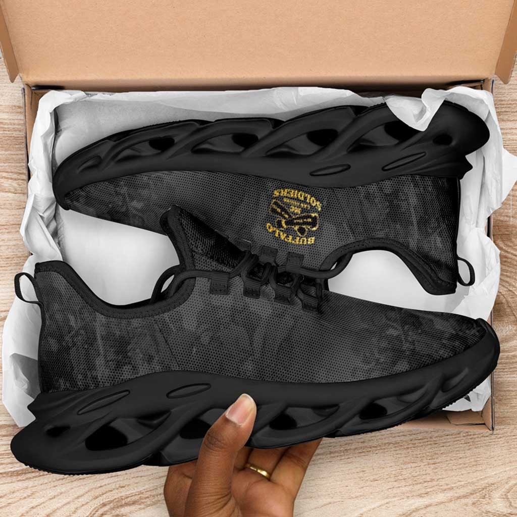 Buffalo Soldier Clunky Sneakers African American Heroes - Black - African Pride