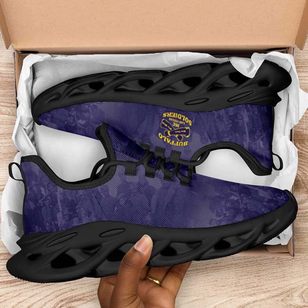 Buffalo Soldier Clunky Sneakers African American Heroes - Navy Blue - African Pride