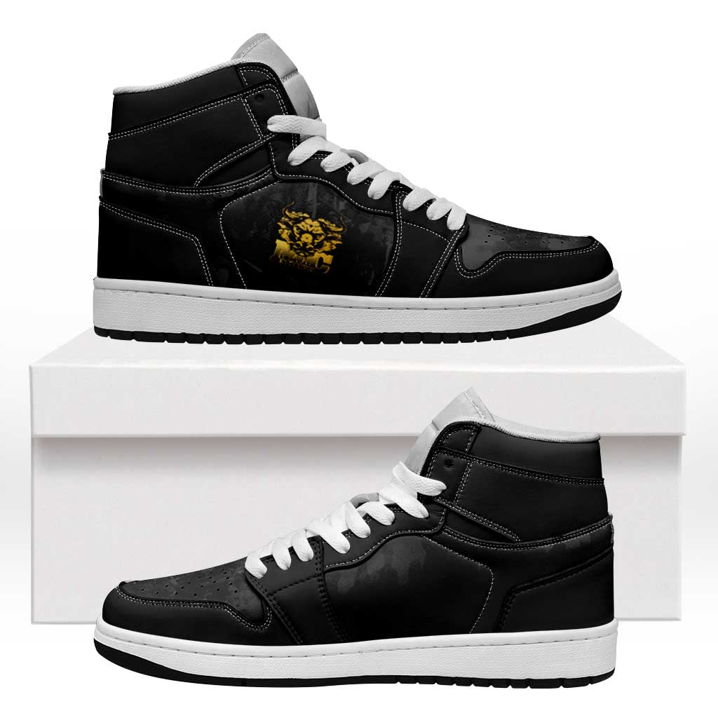 Buffalo Soldier High Sneakers AJ1 African American Heroes - Black LT15
