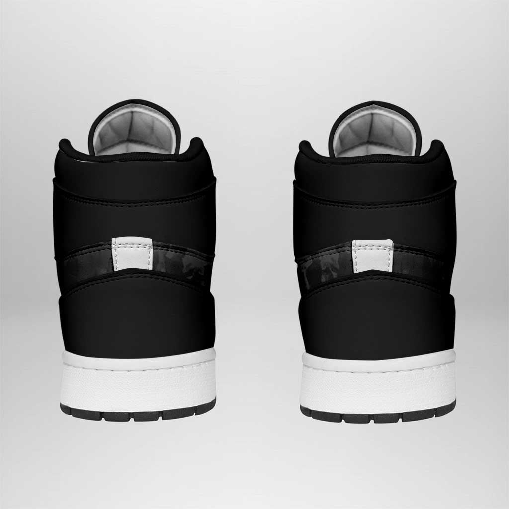 Buffalo Soldier High Sneakers AJ1 African American Heroes - Black - African Pride