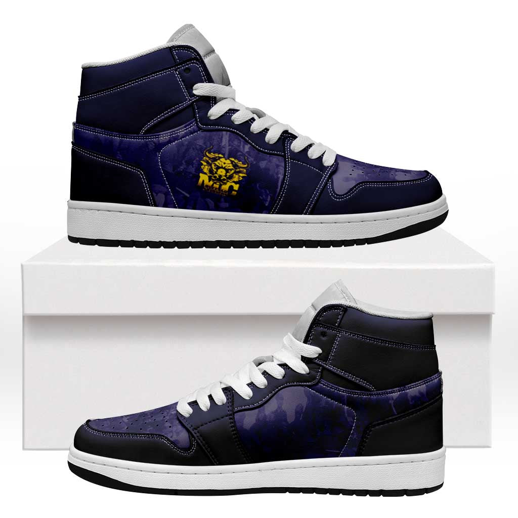 Buffalo Soldier High Sneakers AJ1 African American Heroes - Navy Blue - African Pride