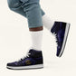 Buffalo Soldier High Sneakers AJ1 African American Heroes - Navy Blue LT15