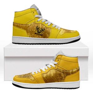 Buffalo Soldier High Sneakers AJ1 African American Heroes - Yellow LT15