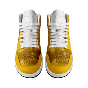 Buffalo Soldier High Sneakers AJ1 African American Heroes - Yellow - African Pride