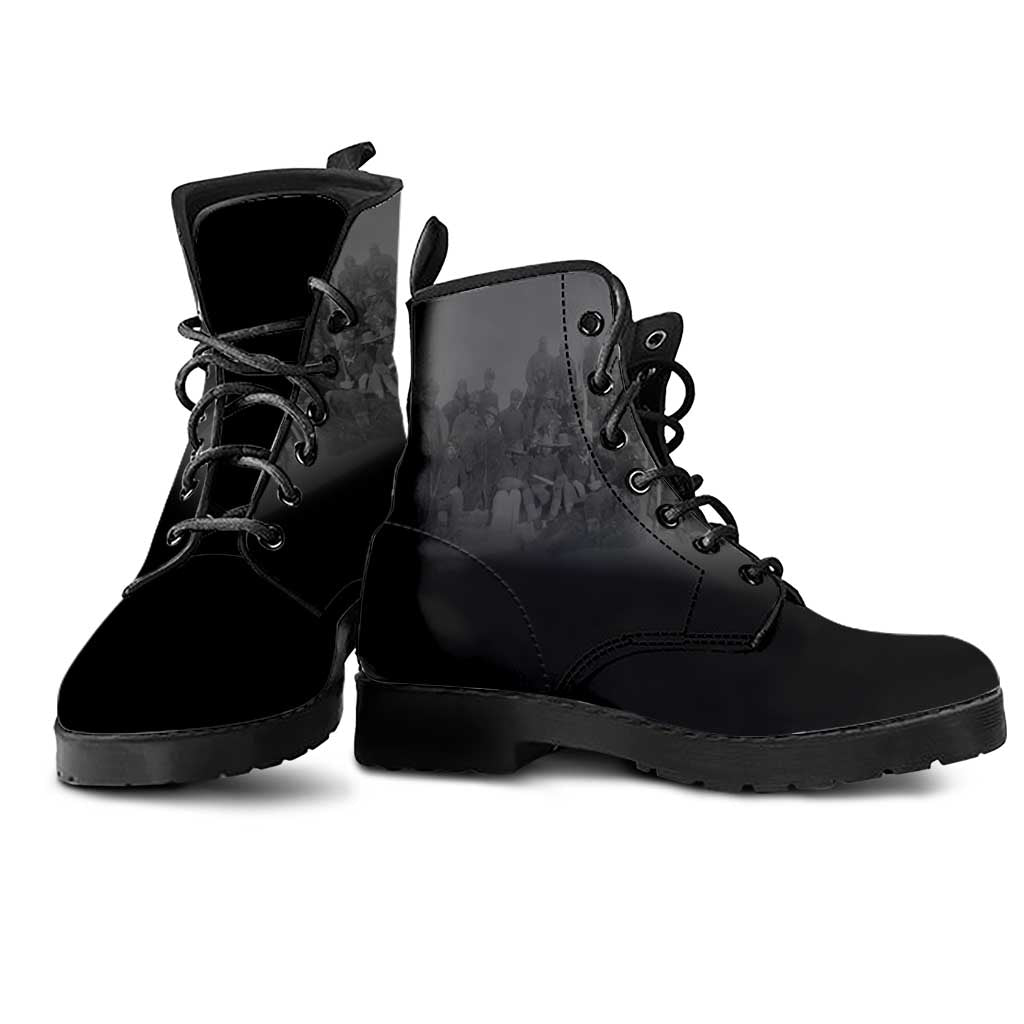 Buffalo Soldier Leather Boots African American Heroes - Black - African Pride