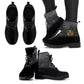 Buffalo Soldier Leather Boots African American Heroes - Black - African Pride