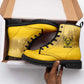 Buffalo Soldier Leather Boots African American Heroes - Yellow - African Pride