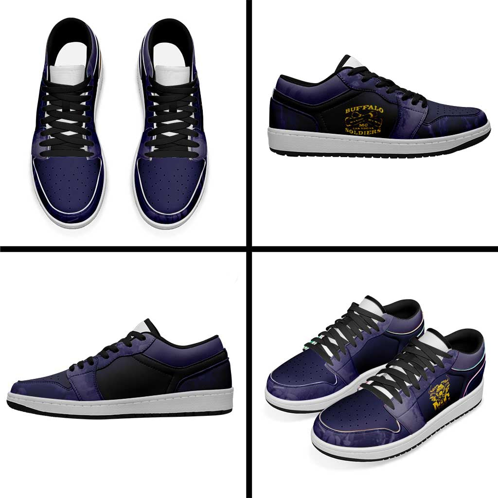 Buffalo Soldier Low Sneakers African American Heroes - Navy Blue - African Pride