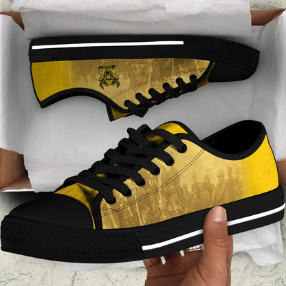 Buffalo Soldier Low Top Shoes African American Heroes - Yellow LT15