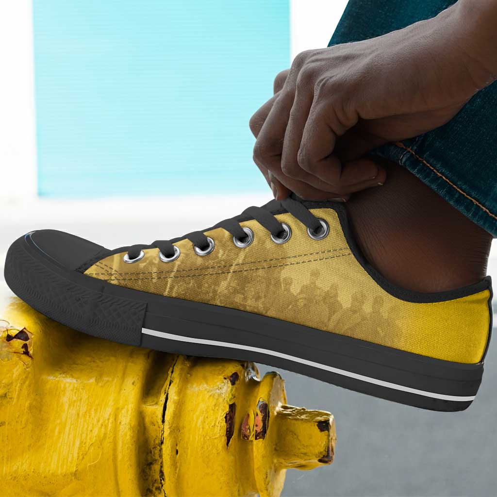 Buffalo Soldier Low Top Shoes African American Heroes - Yellow - African Pride