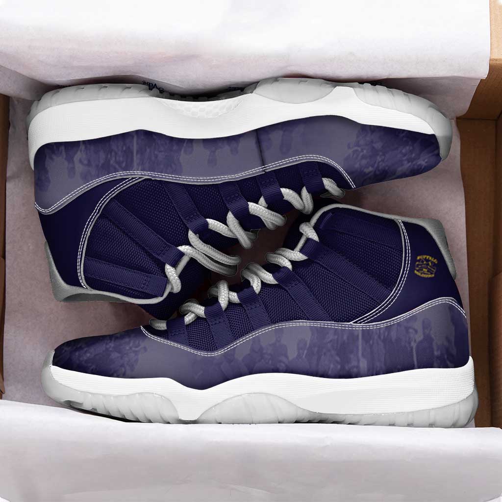 Buffalo Soldier Sneakers J11 African American Heroes - Navy Blue - African Pride