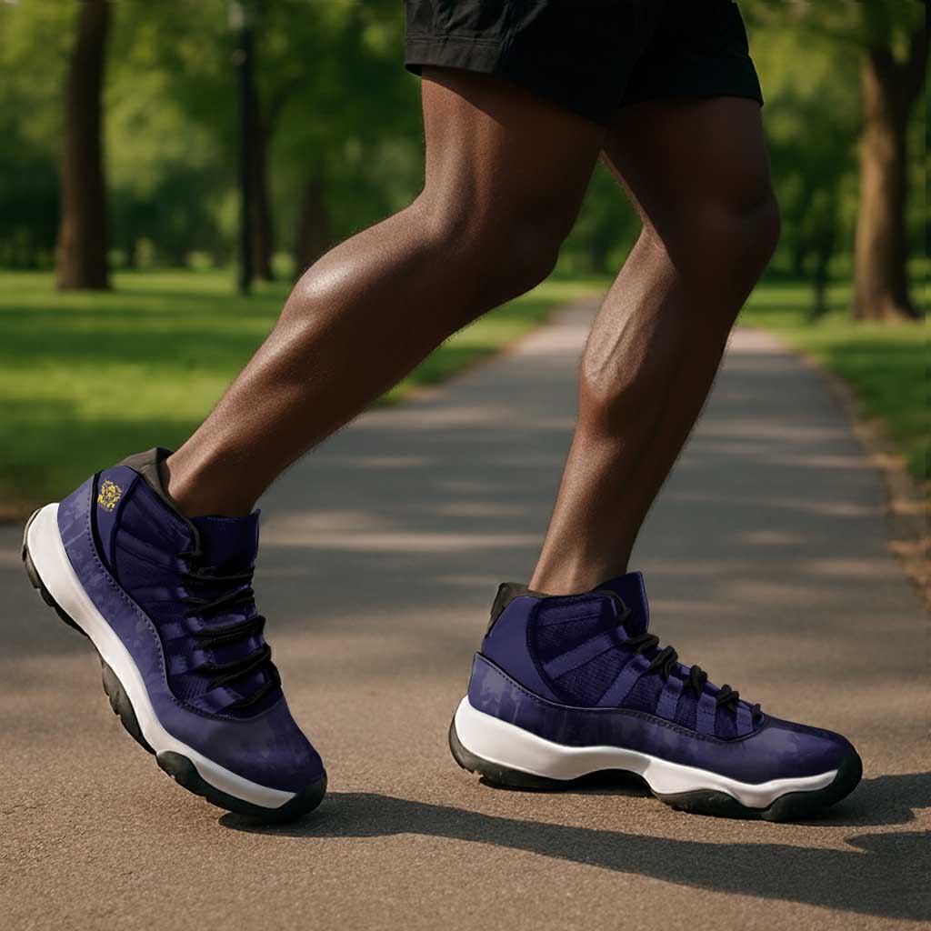 Buffalo Soldier Sneakers J11 African American Heroes - Navy Blue - African Pride