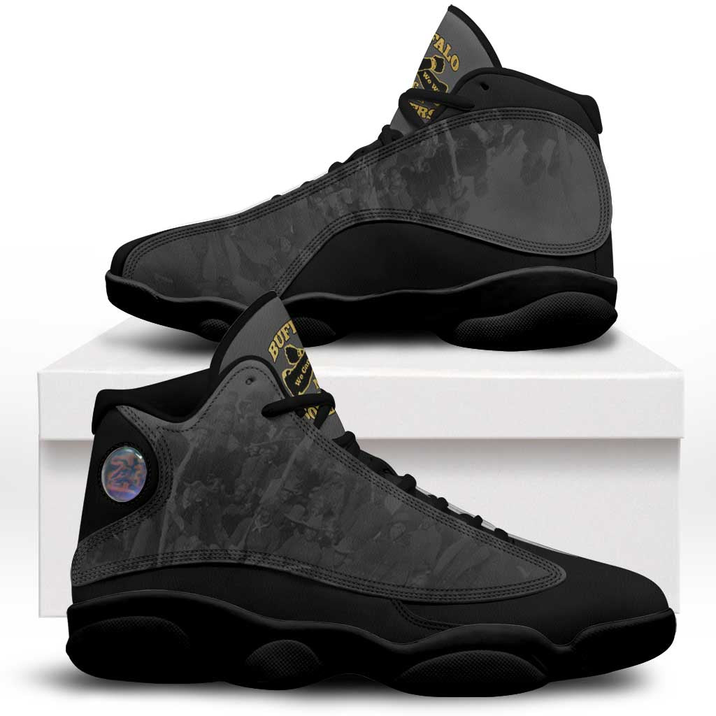 Buffalo Soldier Sneakers J13 African American Heroes - Black - African Pride
