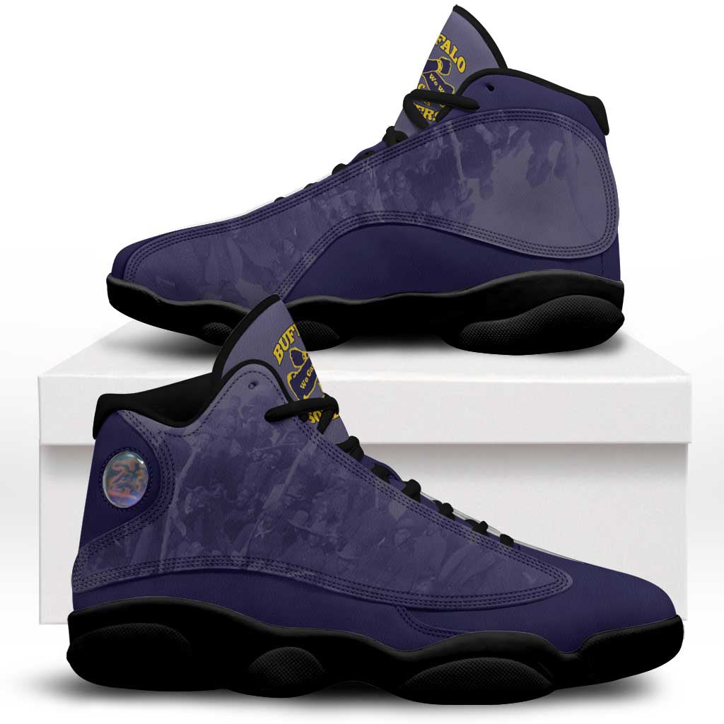 Buffalo Soldier Sneakers J13 African American Heroes - Navy Blue - African Pride