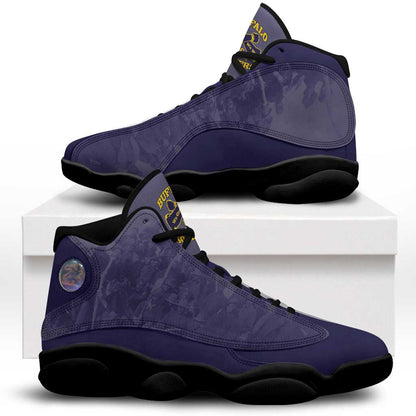 Buffalo Soldier Sneakers J13 African American Heroes - Navy Blue - African Pride