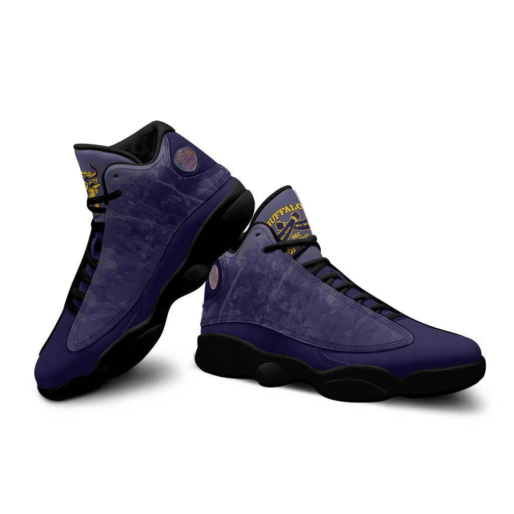 Buffalo Soldier Sneakers J13 African American Heroes - Navy Blue - African Pride