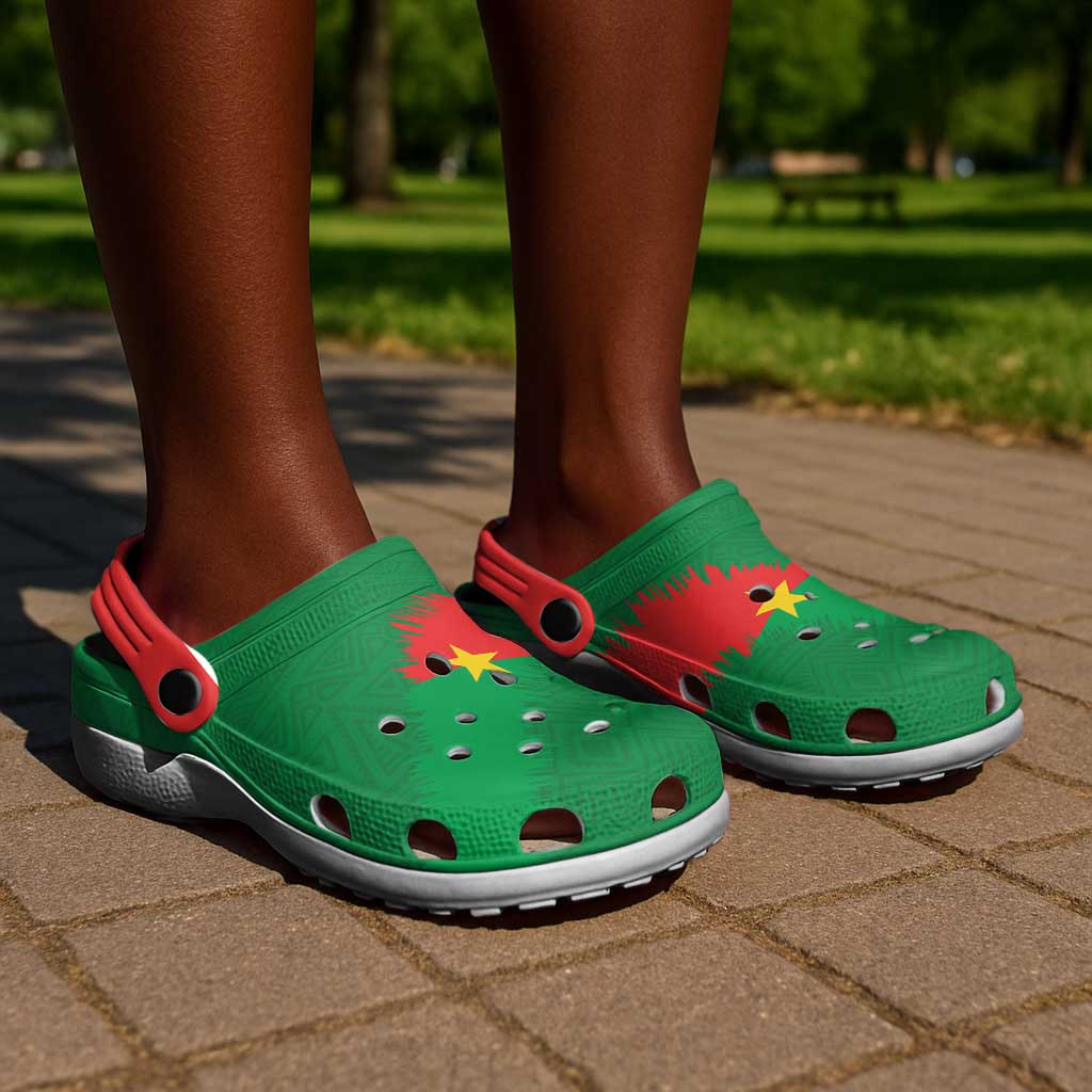 Burkina Faso Football Custom Clogs Shoes Go Stallions - African Pride