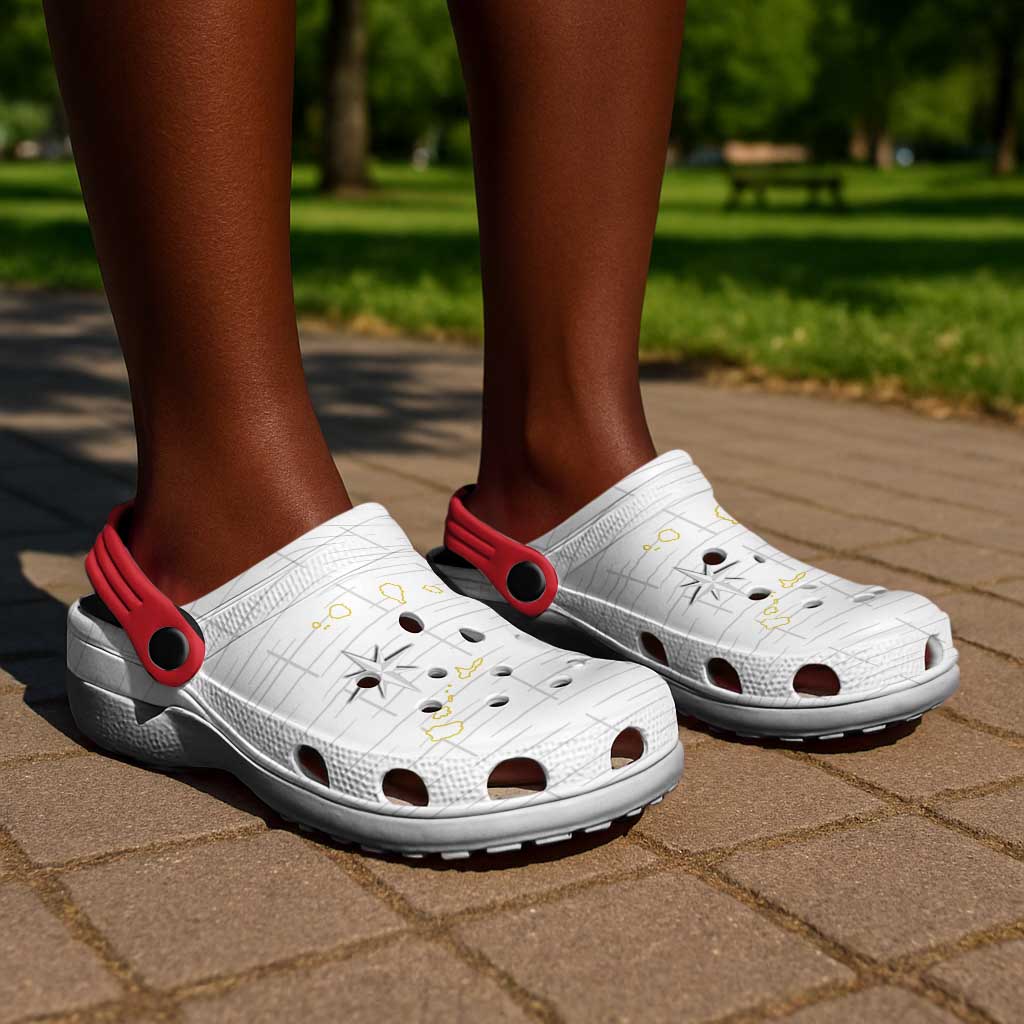 Cabo Verde Football Clogs Shoes Go Tubaroes Azuis Go - White - African Pride