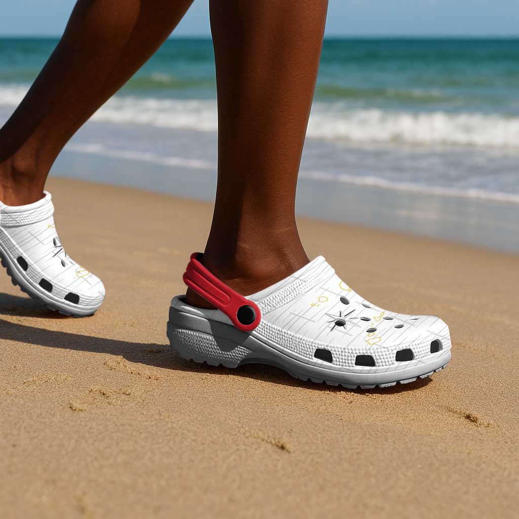 Cabo Verde Football Clogs Shoes Go Tubaroes Azuis Go - White - African Pride