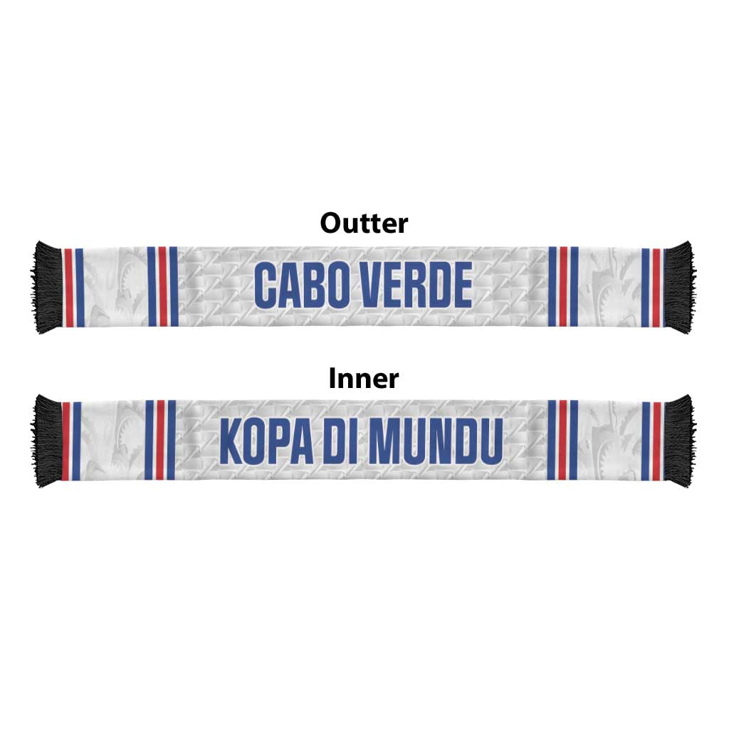 Cabo Verde Kopa di Mundu Soccer Scarf Atlantic Waves White Edition