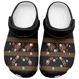 Cameroon Traditional Toghu Pattern Clogs Shoes - African Pride