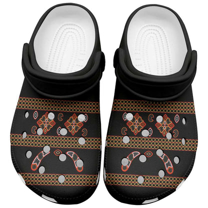 Cameroon Traditional Toghu Pattern Clogs Shoes - African Pride