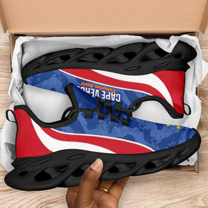 Cape Verde 2026 Football Clunky Sneakers Tubaroes Azuis Grunge Curve Stylized - African Pride