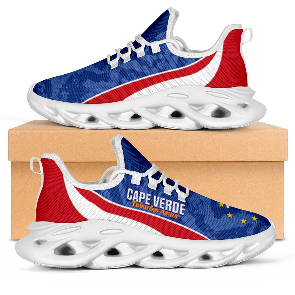 Cape Verde 2026 Football Clunky Sneakers Tubaroes Azuis Grunge Curve Stylized - African Pride