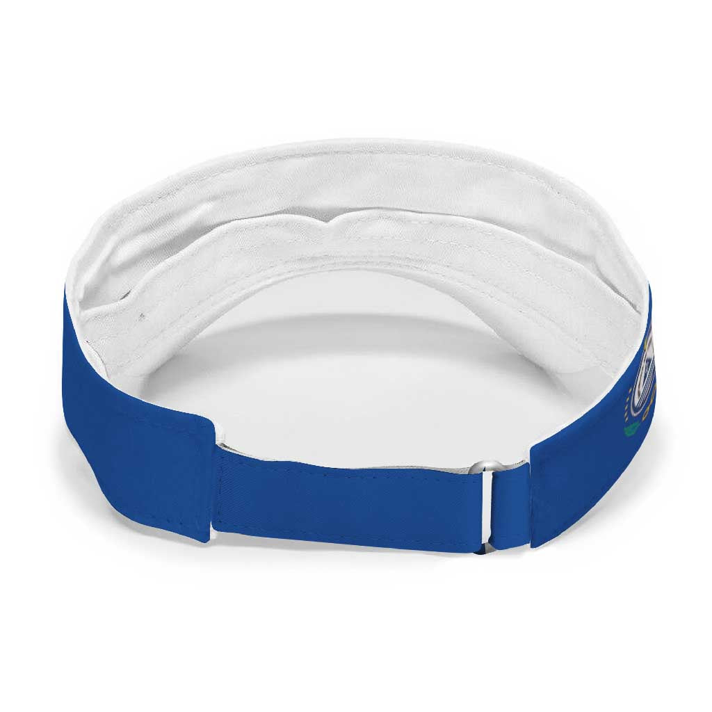 Cape Verde 2026 Football Sun Visor Cap Come On Tubaroes Azuis