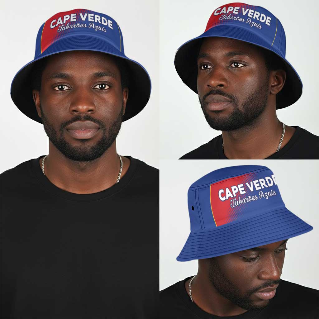 Cape Verde Football Bucket Hat Blue Sharks Make History