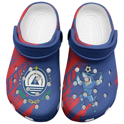 Cape Verde Football Clogs Shoes Blue Sharks - Pride of the Islands - African Pride