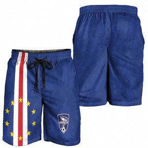 Cape Verde Football Go Champion Shorts for Men Sporty Style - African Pride