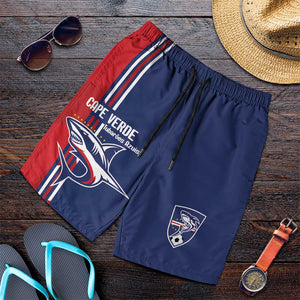 Cape Verde Football Pride Shorts for Men Tubaroes Azuis Champion - African Pride