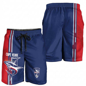 Cape Verde Football Pride Shorts for Men Tubaroes Azuis Champion - African Pride