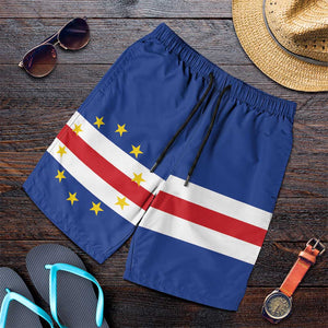 Cape Verde Shorts for Men National Flag Colors - African Pride