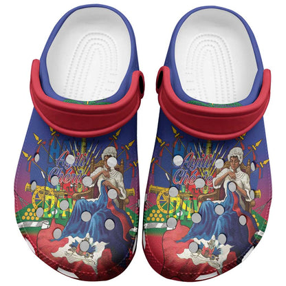 Catherine Flon Haiti Flag Day Clogs Shoes Ayiti Cherie Coat Of Arms